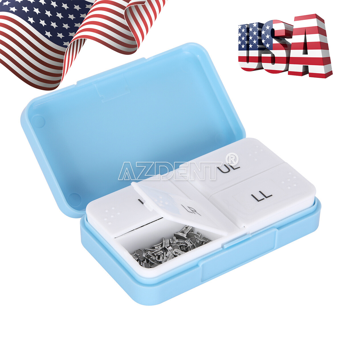 AZDENT Dental Orthodontic Bondable Buccal Tubes 1st Molar Non-Conv MBT/Roth.022