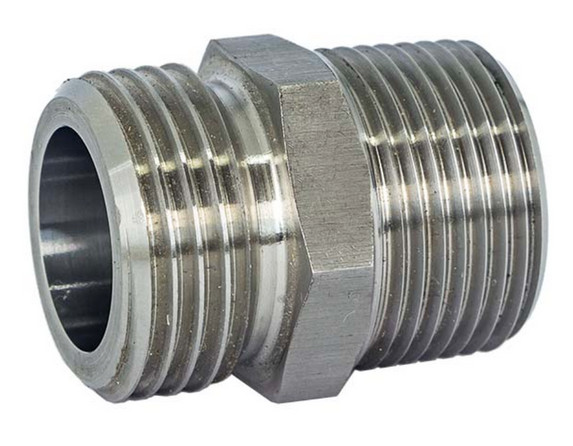 PACK OF 5 – 3/4″ Stainless Steel Garden Hose Adapter – 3/4″ MNPT x 3/4″ Male GHT