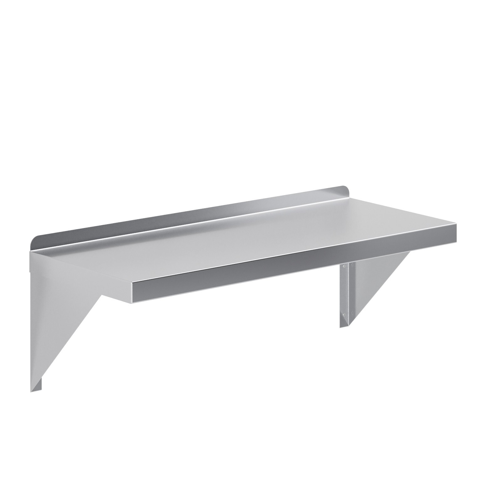 12 in. x 30 in. Stainless Steel Wall Shelf With Squared Edge