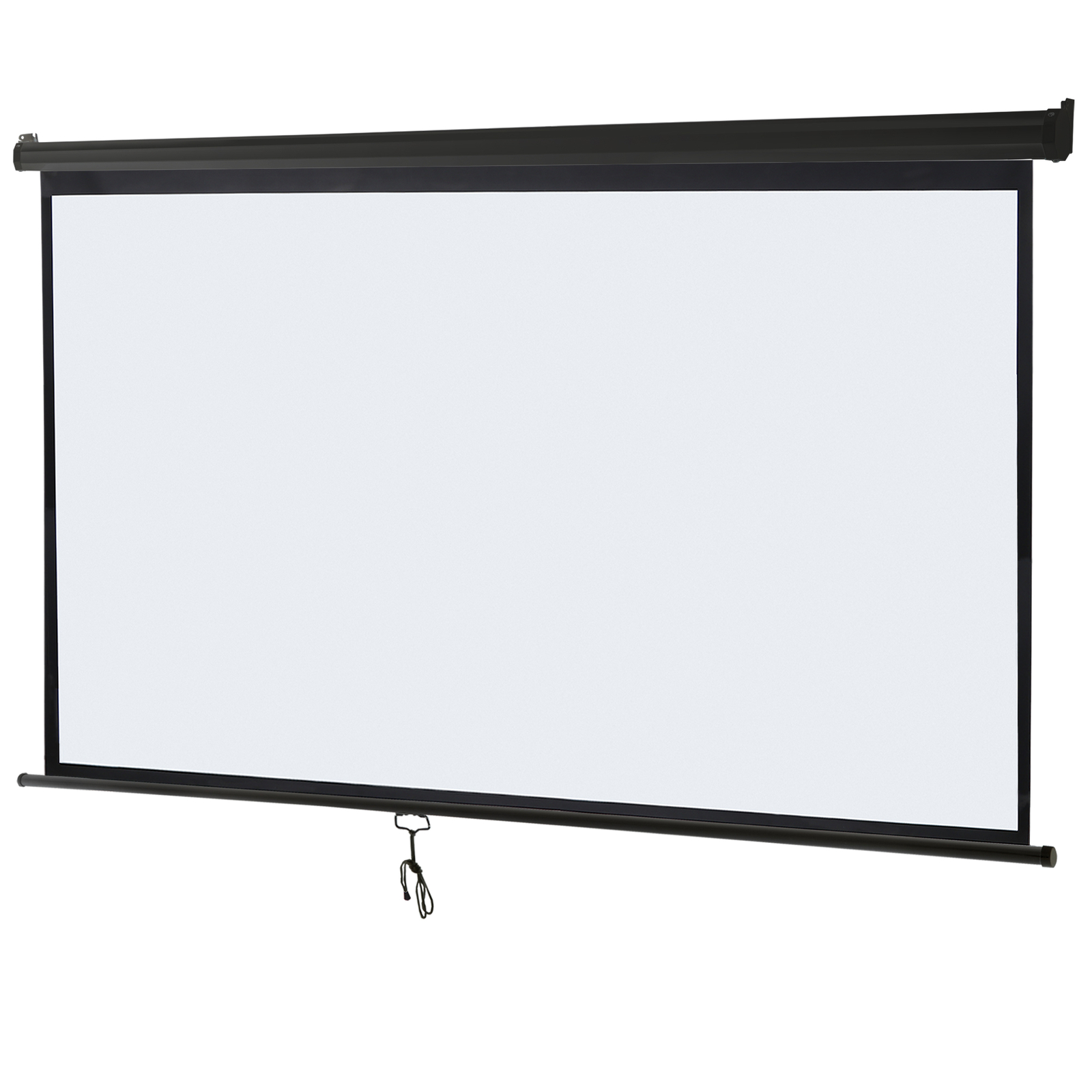 Projector Screen Pull Down 100″ 16:9 HD Projection Screen Ceiling Wall-Mounted