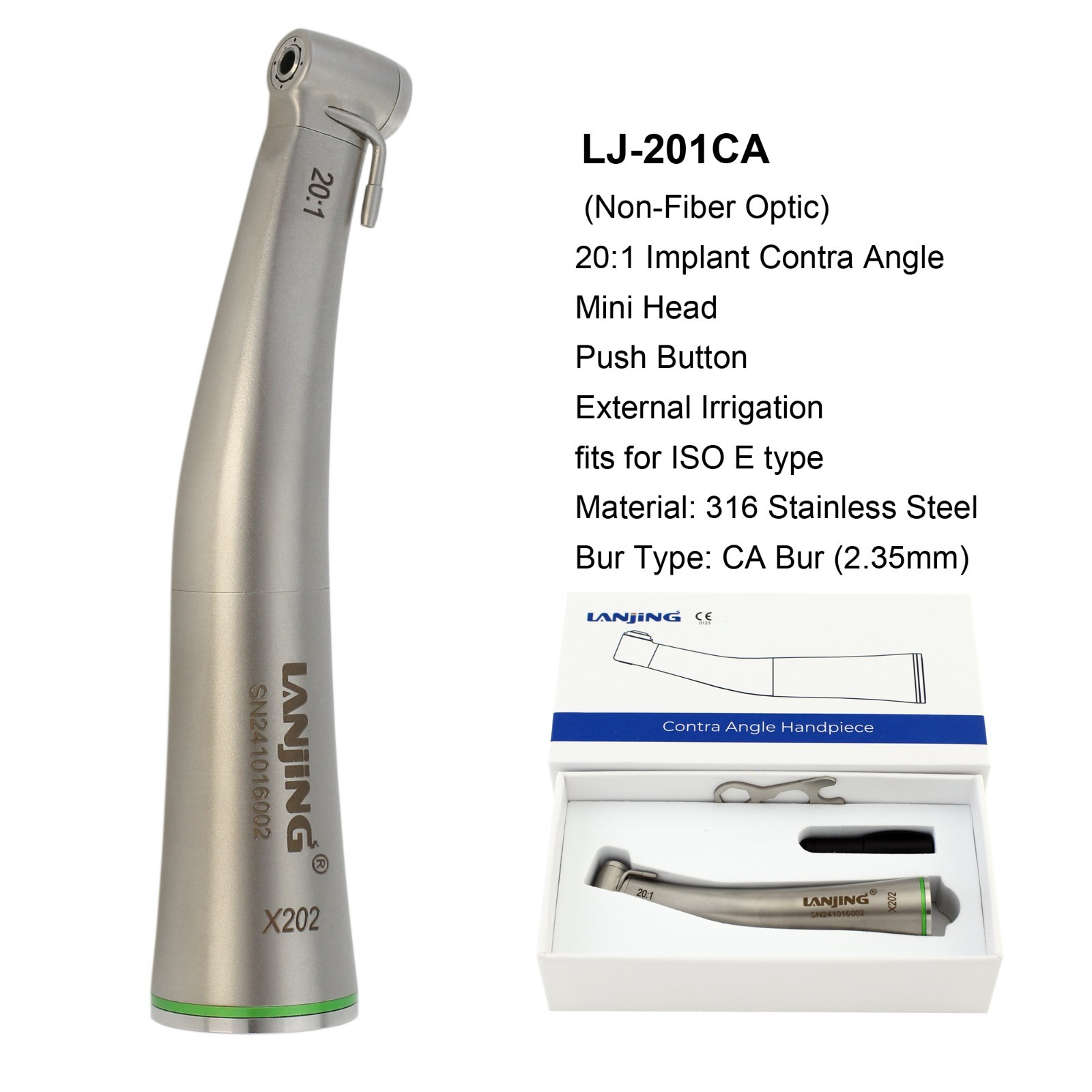 Implant 20:1 32:1 Surgical Handpiece Contra Angle Mini Head NSK ISO E type