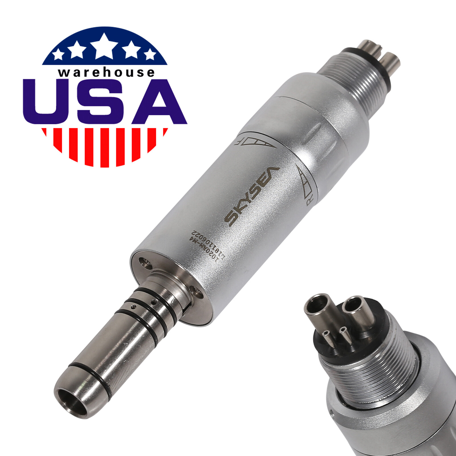 Dental Slow Low Speed Air Motor Handpiece E-type 4 holes Midwest Inner Channel