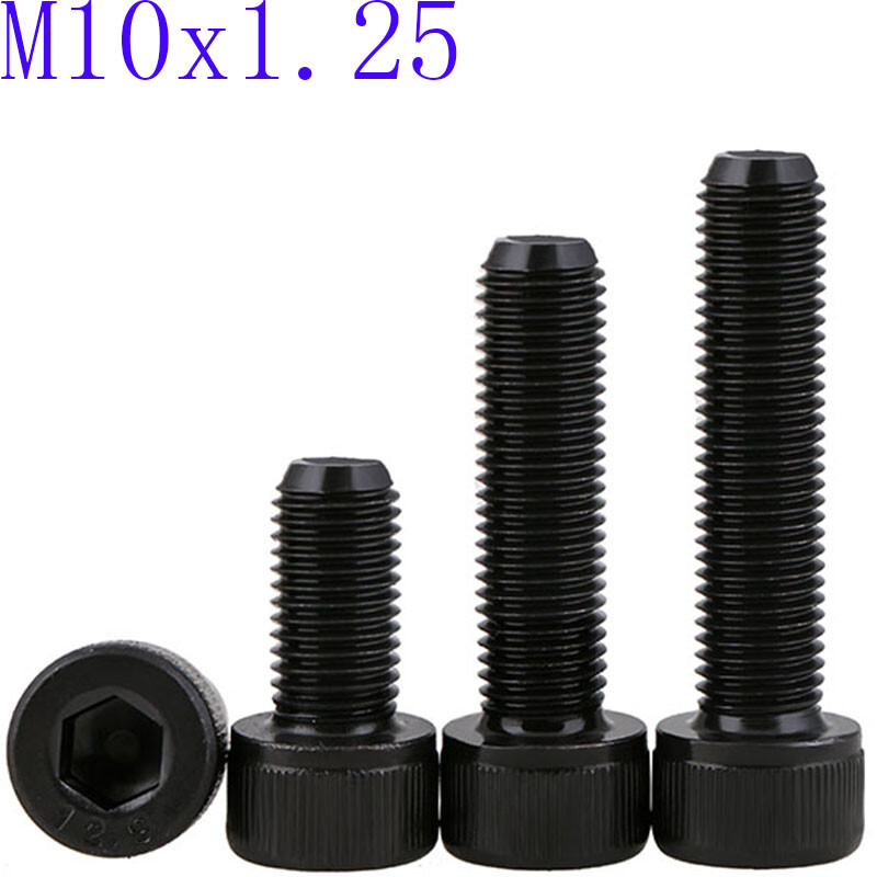M10 – 1.25 FINE Thread Socket Head Caps Screws 12.9 Alloy Steel Black Oxide