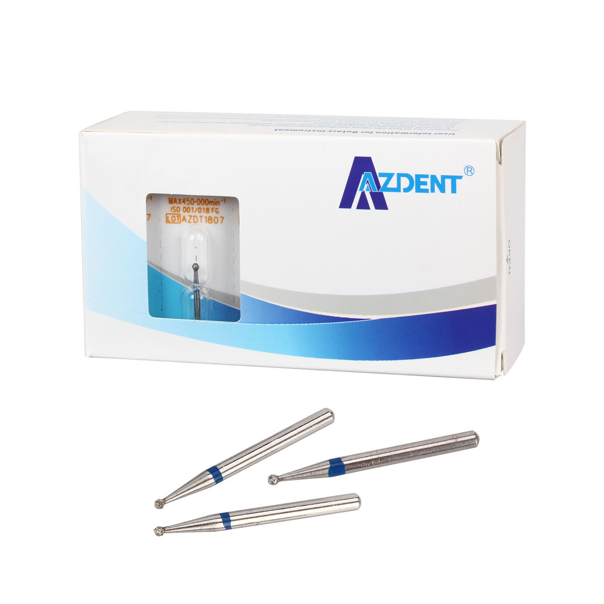 500Pcs 100 Types AZDENT Dental Diamond Burs Drills for High Speed Handpiece