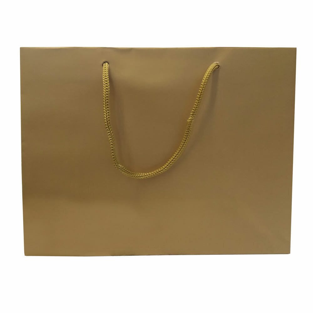 Large Gold and Silver Glossy Euro Tote Bag Gift Shopping Bags 10 Per Pack