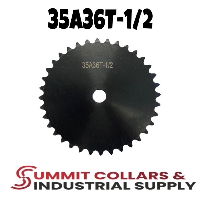 #35 Roller Chain Sprocket A Type 1/2″ Bore 36 Tooth 35A36T-1/2