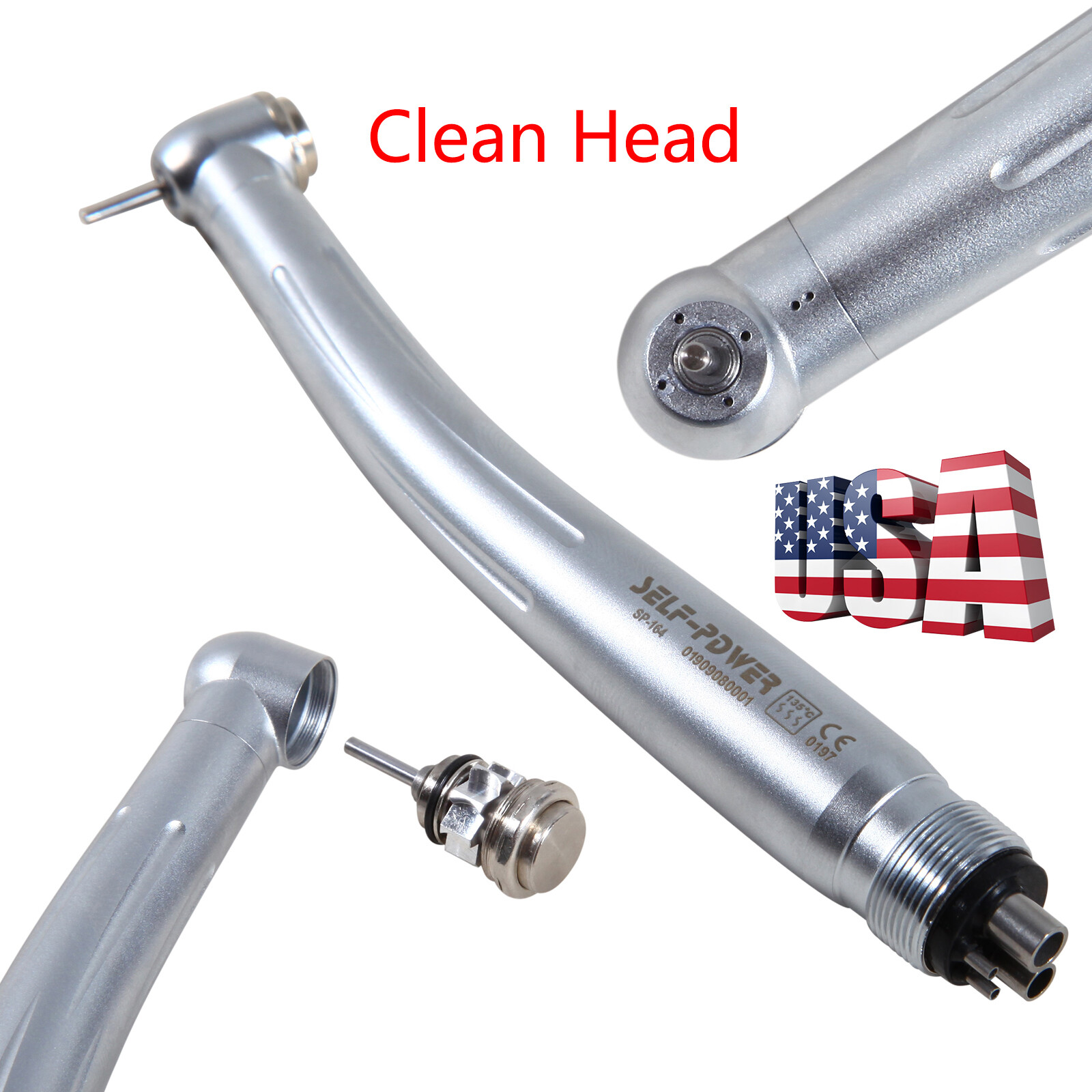 Self Power Dental High Speed Handpiece Air Turbine 4 Hole Fit NSK PANA MAX NADA