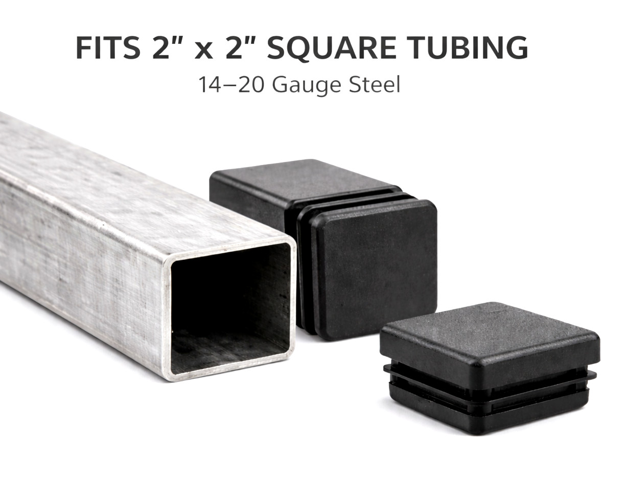 2″ x 2″ Square Tube End Plugs 2″Tubing Caps Various Pack Sizes Available