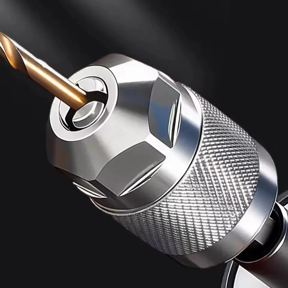 1/4″ Hex Shank Keyless Drill Chuck Adapter Quick Change Converter 0.3mm-6.5mm