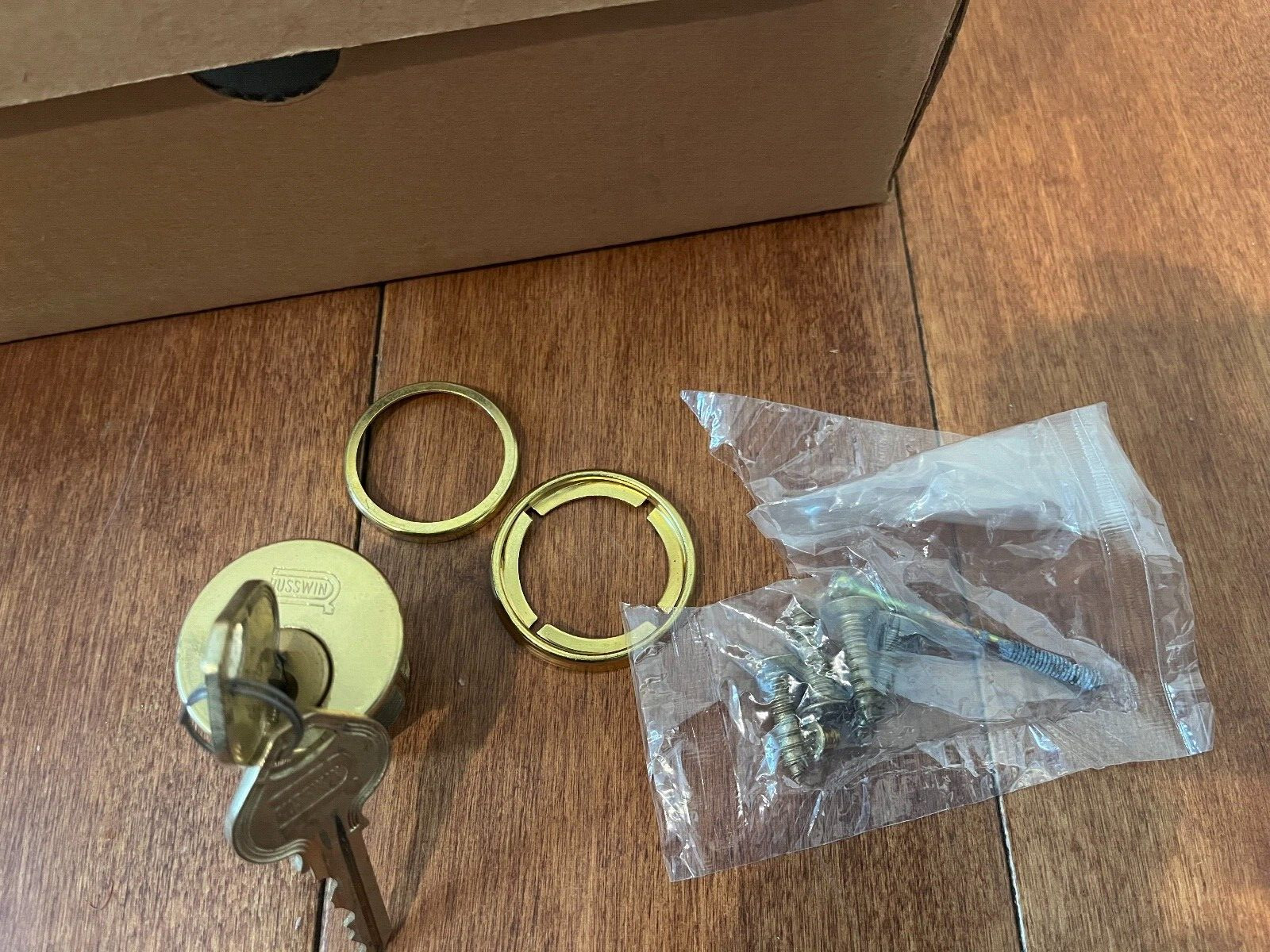 VTG NOS Russwin Elmhart 5048 Mortise door lock/cylinder/keys LH US3 mid century