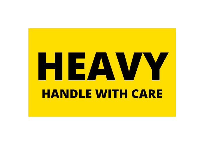 2×4 Heavy Handle with Care Labels Shipping Moving Peel & Stick (2) RLS of 500 EA