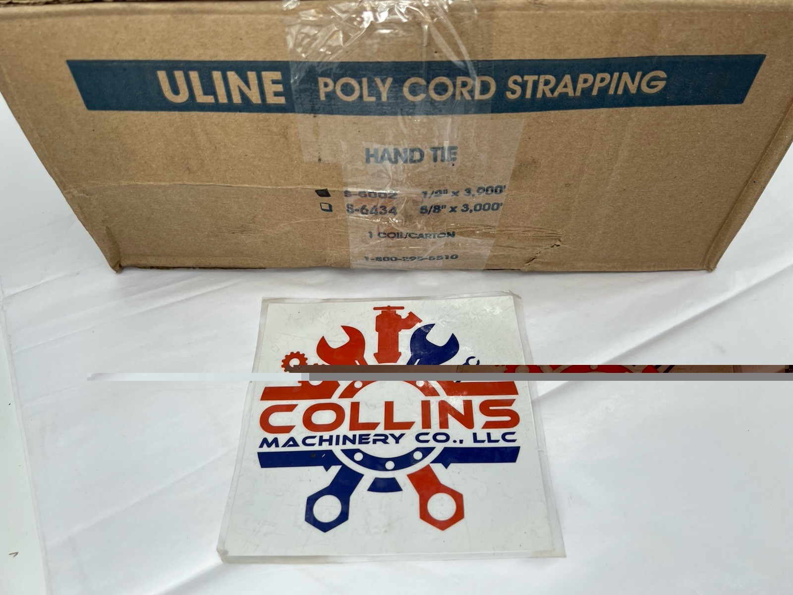 U-Line S-5002: 1/2″ x 3900′ Polyester Cord Strapping Roll 700 lb. Break Strength