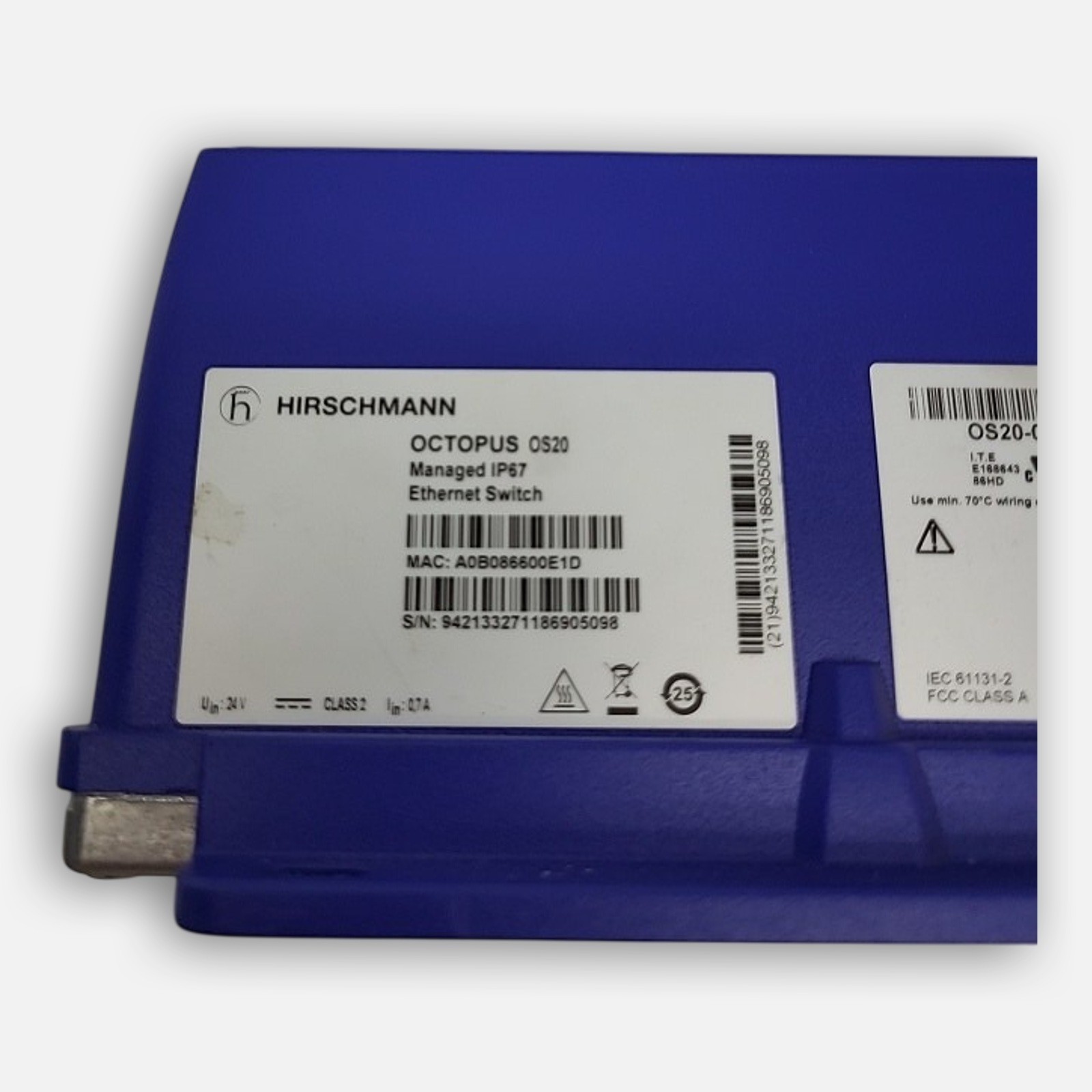 HIRSCHMANN OS20-001200T5T5T5-TBBY999GMSE3S OCTOPUS OS20 ETHERNET SWITCH