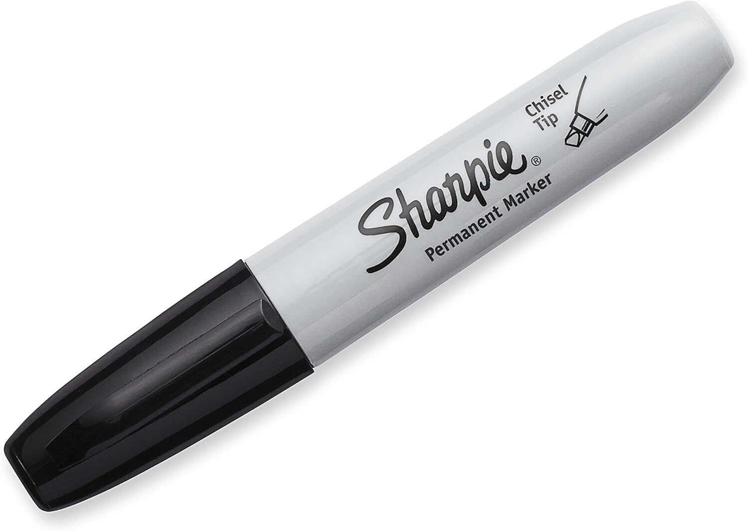 SHARPIE Permanent Markers, Chisel Tip, Black, 12 Count