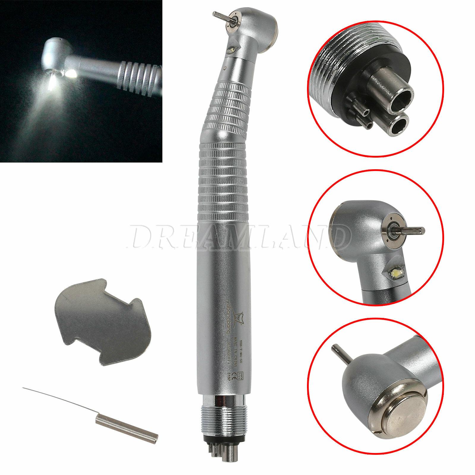 Dent LED E-generator High Speed Handpiece Internal 3 Spray 2/4Holes / Rotor