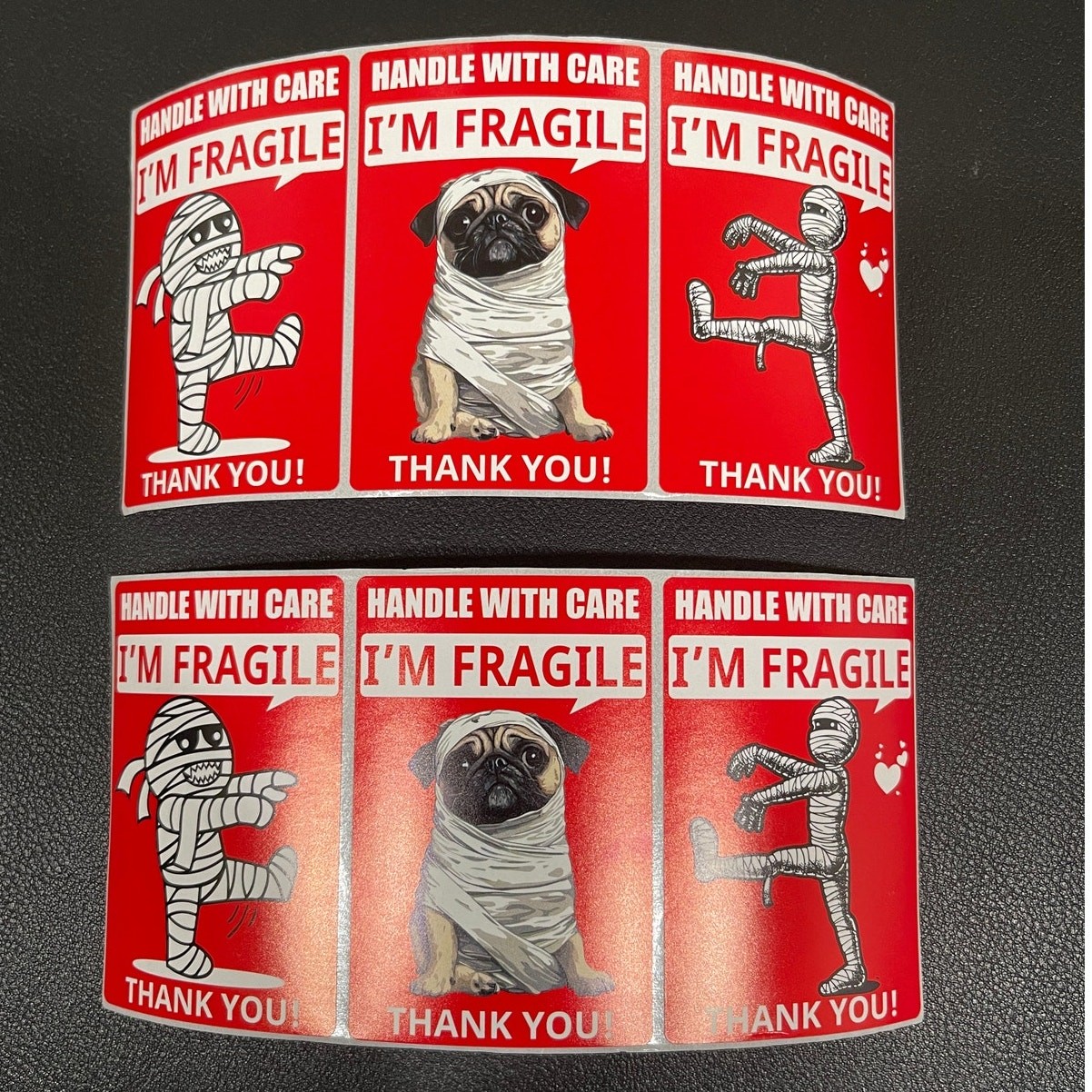 Fragile Handle with Care Fun Funny Shipping Stickers Labels 12 Stickers