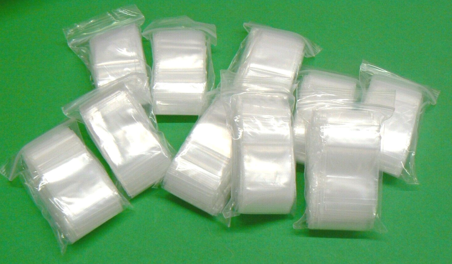 1000 Small Bags 1-1/2″ x 2″ Reclosable 2mil Clear Reloc Zippit 1.5×2 1000 Pcs