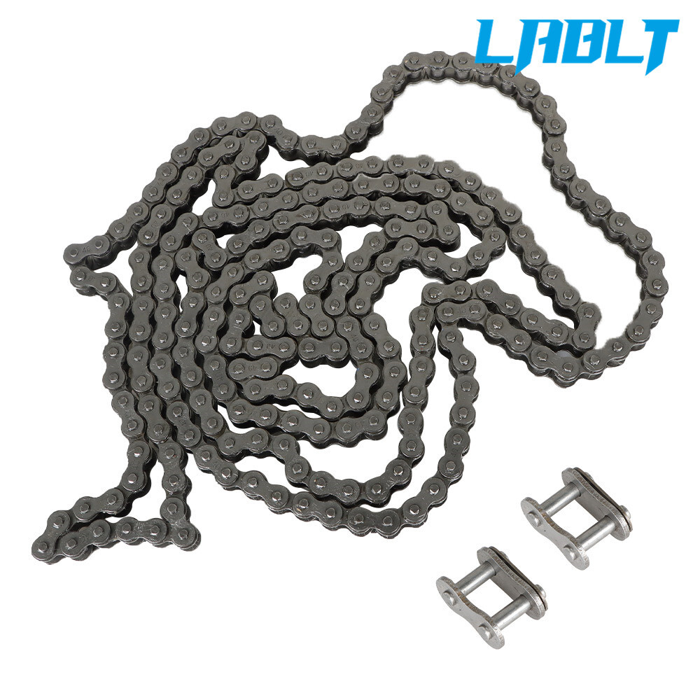 LABLT 10 Feet #40 Roller Chain With 2 Connecting Links Carbon Steel