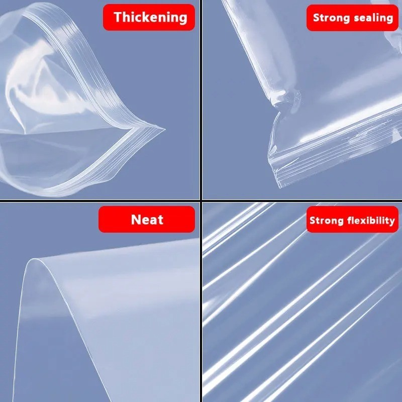 Clear Zip Seal Plastic Bags Jewelry Zipper Top Lock Reclosable Baggies 2 Mil 2ML