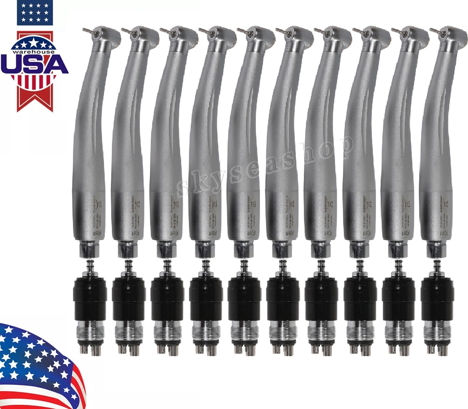 10X NSK Style Dental High Speed Handpiece & Quick Coupler 4Hole YBNK4 Standard