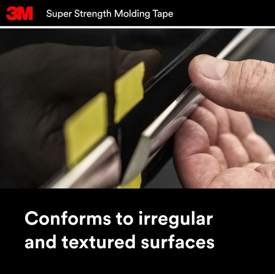 3M Automotive Super Strength Molding Tape, Double-Sided Adhesive, 1/2″ x 5 ft, 1