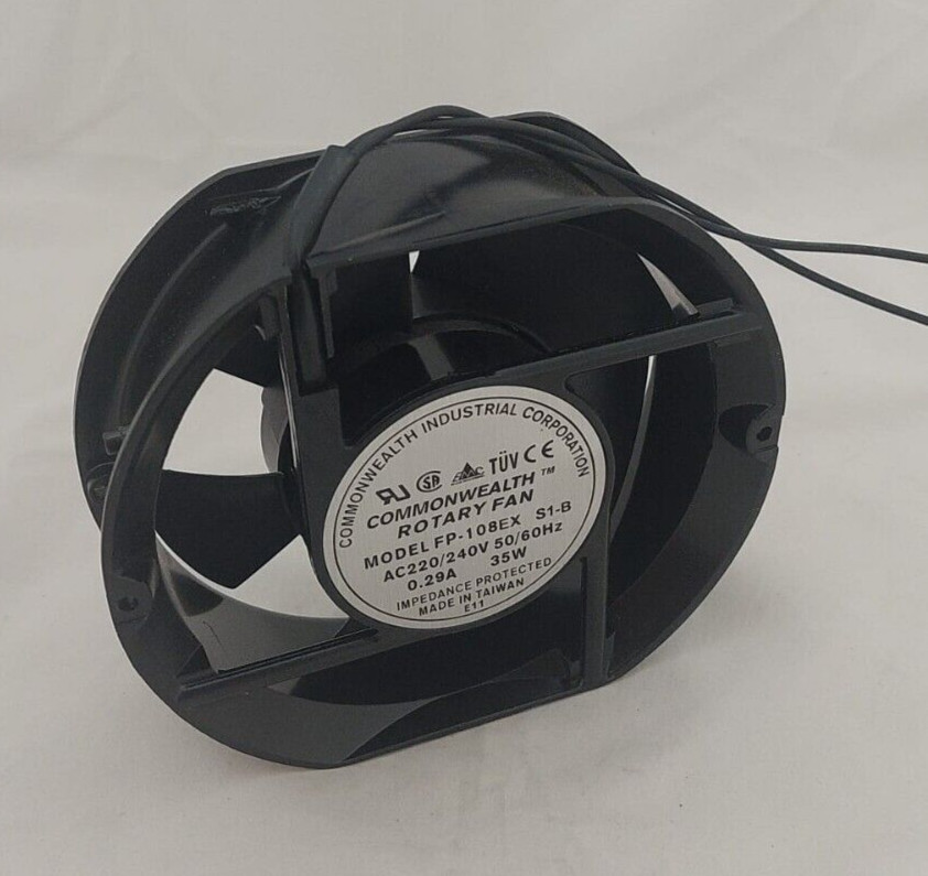 Commonwealth FP-108EX S1-B 220V AC Axial Oval Ball Ventilation Cooling Fan