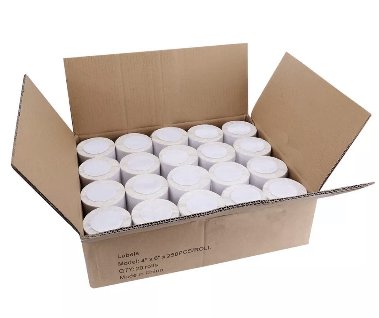 40 Rolls 250 Direct Thermal Shipping Labels 4×6 For Zebra LP2844 ZP450 Eltron