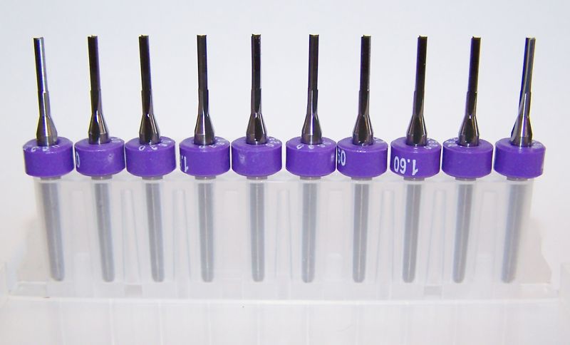 (10) 1.60mm (.0630″) 3 FLUTE CARBIDE ENDMILLS – 0 HELIX Kyocera Tycom 1735.0630