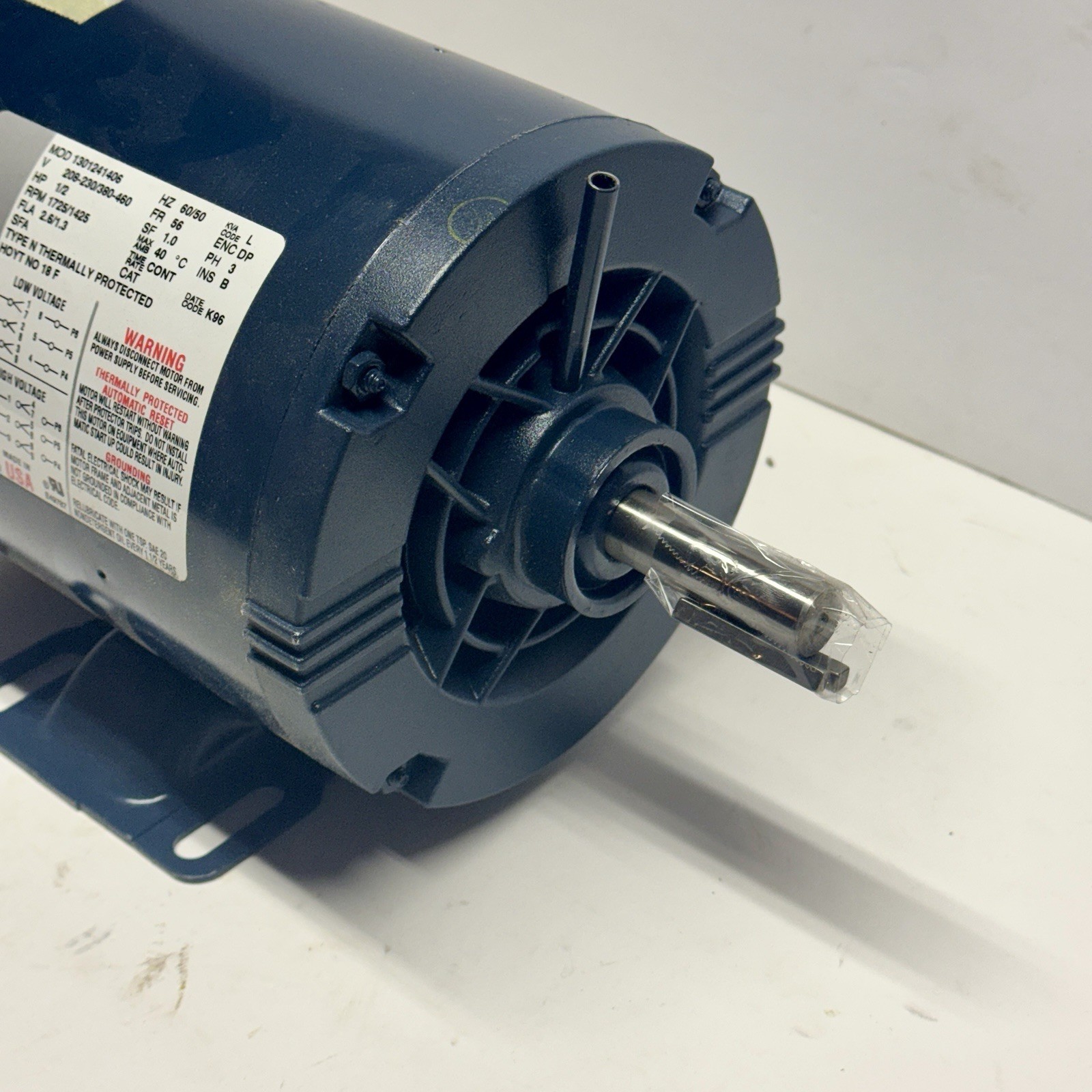 Bluffton Motor Works Franklin Electric Motor 1301241406 208-230v 308-460v 1/2 HP