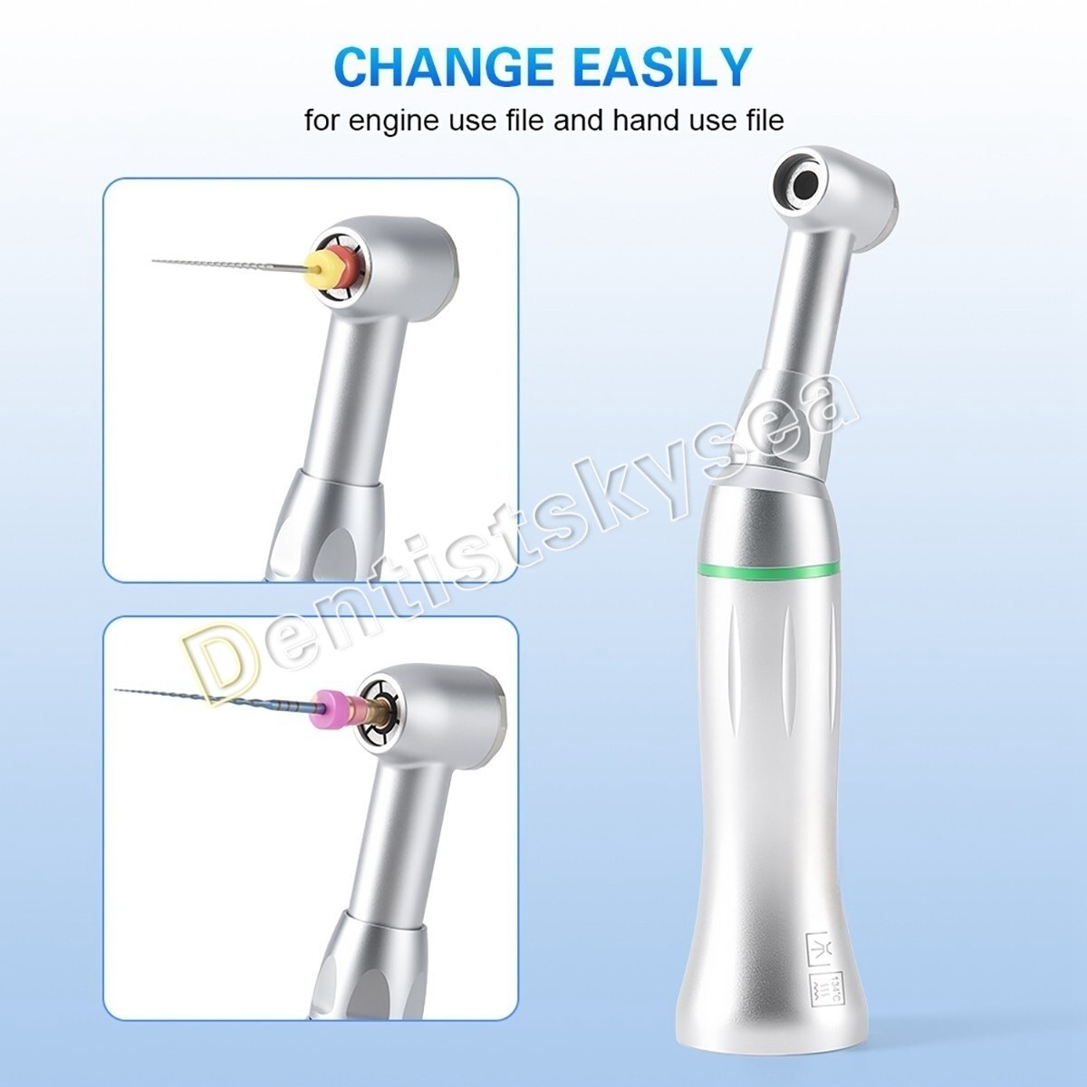 Dental 10:1 Contra Angle Handpiece Push button ISO E-Type for Engine&hand file