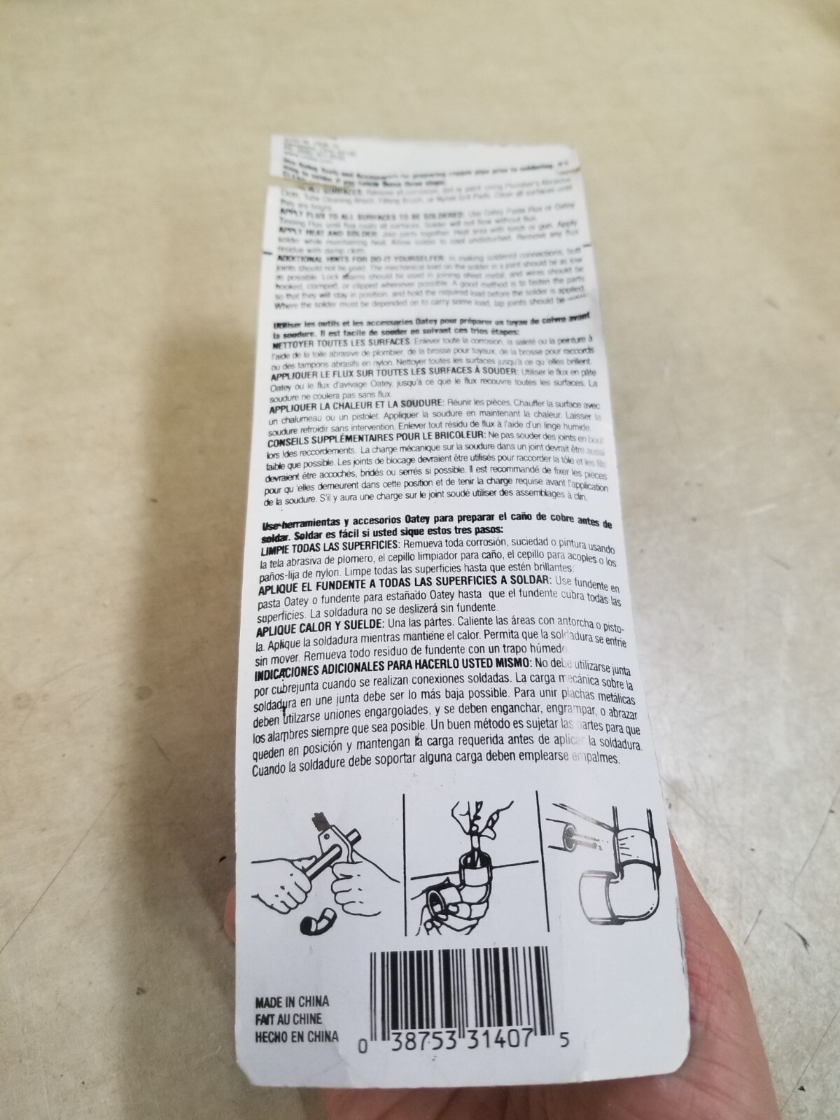 Oatey 4-IN-1 Tube Cleaning Brush 1/2 in. and 3/4 in.