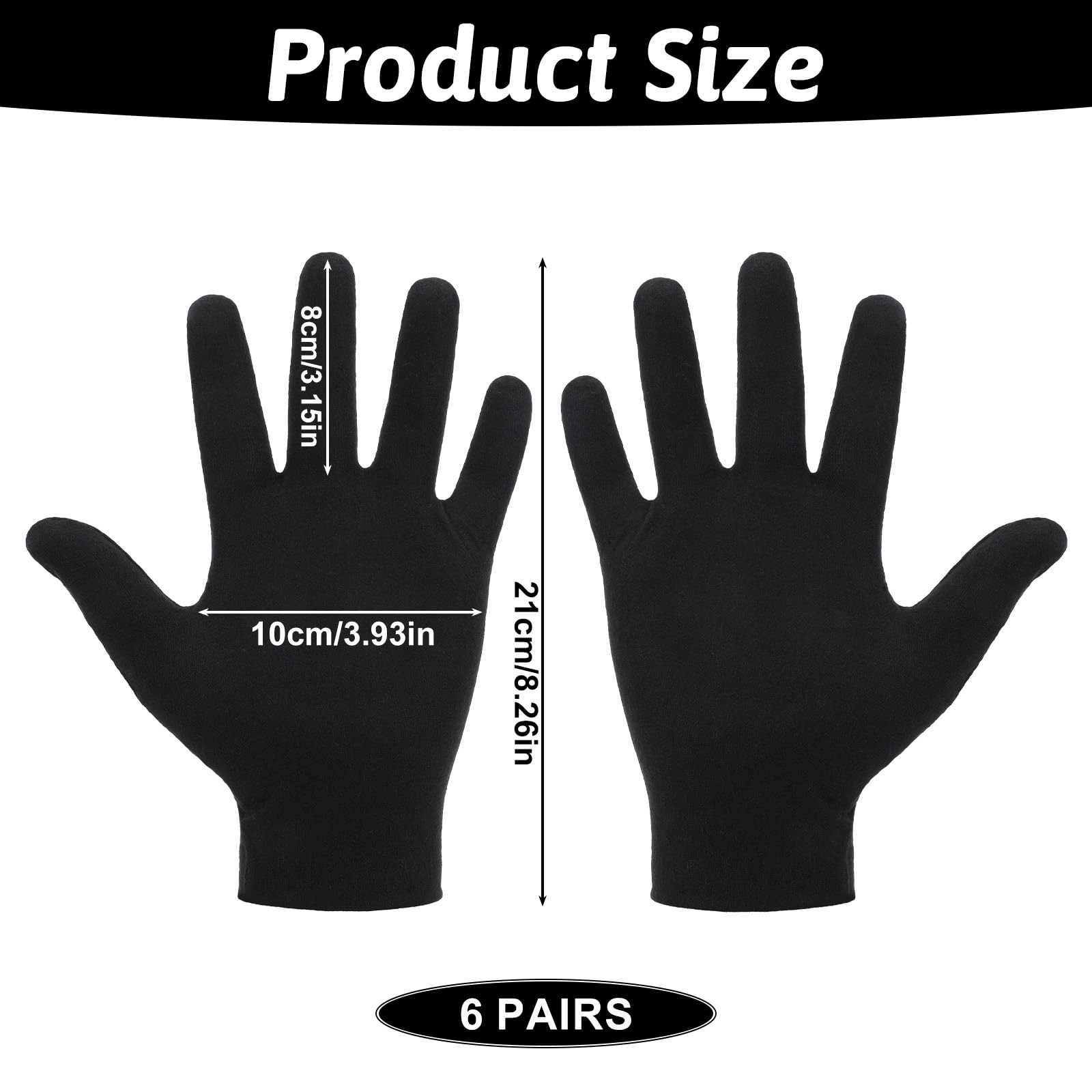6 Pairs Cotton Gloves, Cotton Work Gloves Thin Cottons Glove Handling Glove L…