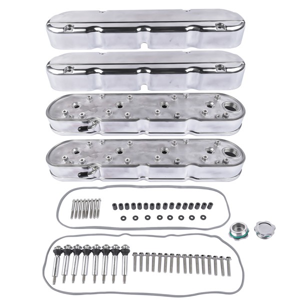 Polished Engine Valve Covers Fits for Chevrolet Small Block V8 LS1 LS2 LS3 LS6 2