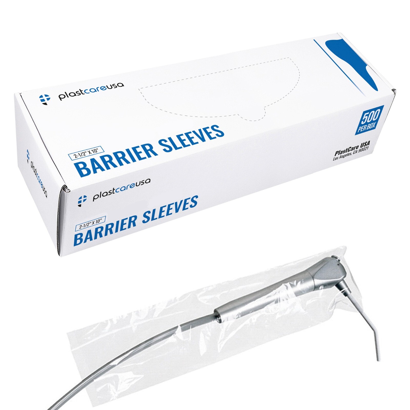 1500 2.5″ x 10″ Air/Water Dental Syringe Sleeves Covers, Handpiece Plastic 3 BX